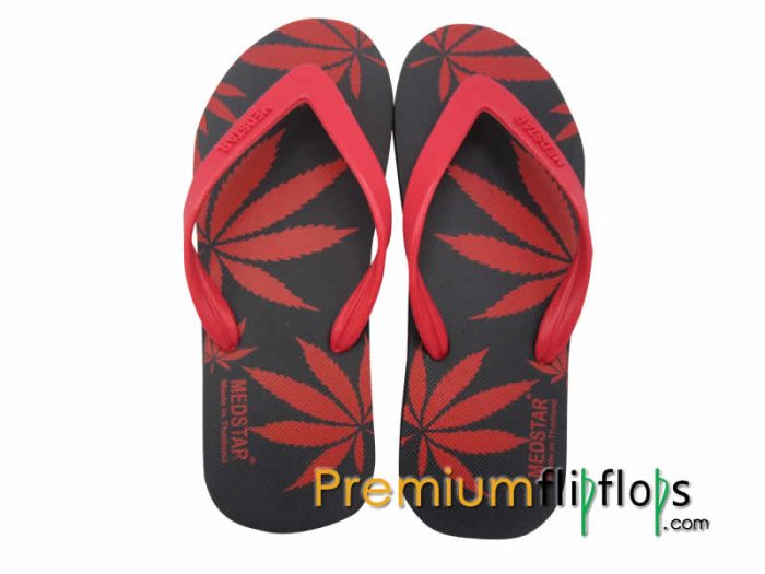 Men Cannabis Print Slippers