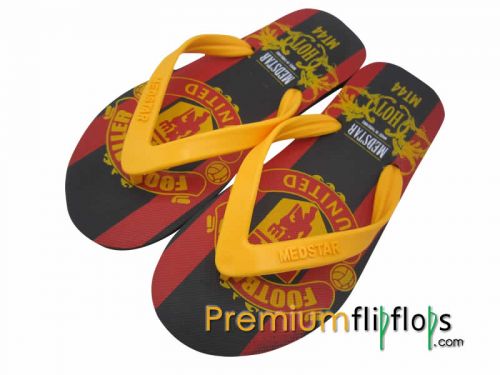 Men Club Football Print Flip Flops