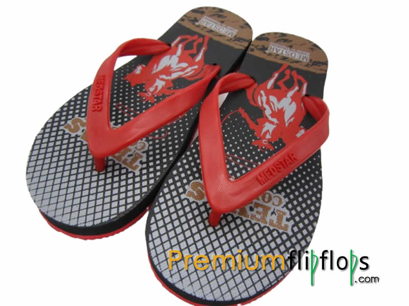 Men Cowboy Printed Flip Flops