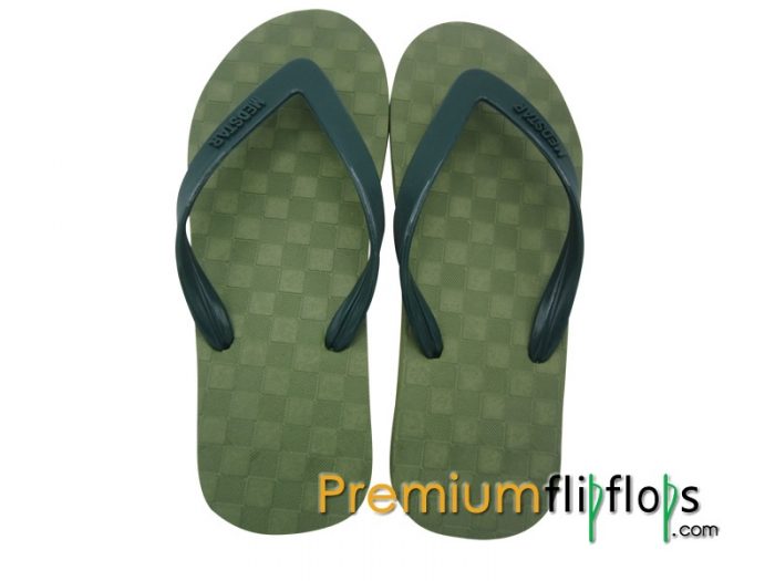 Tongs En Caoutchouc Naturel Et Eva À Motif Carré Supérieur M8 Travaillées À La Main – Image 3