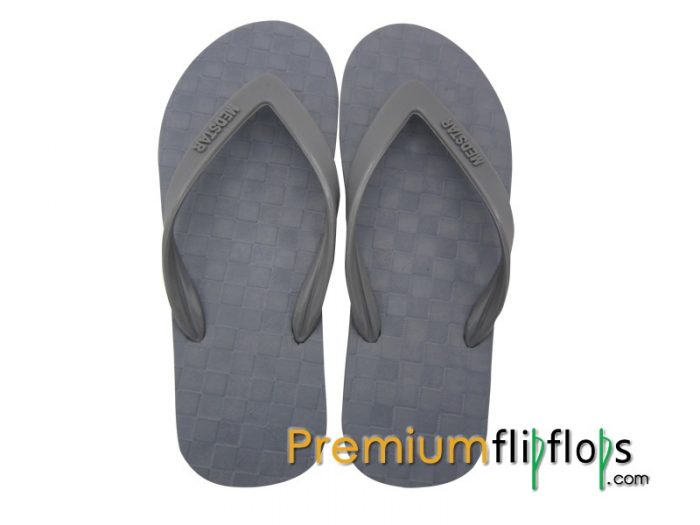 Chanclas De Hule Natural Y Eva Con Patrón Cuadrado Superior M8 Hechas A Mano - Imagen 3