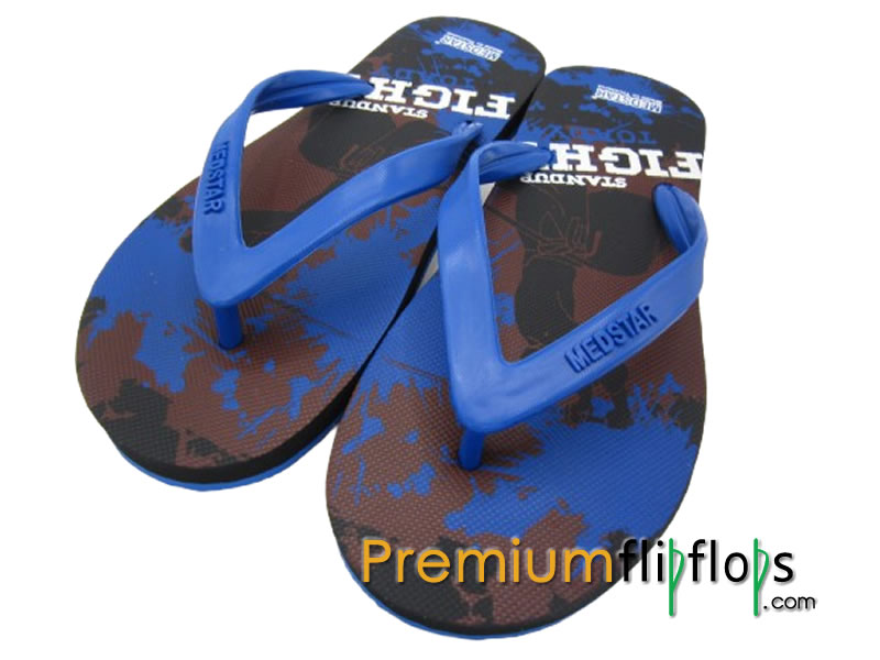 Men Distinctive Samurai Print Flip Flops