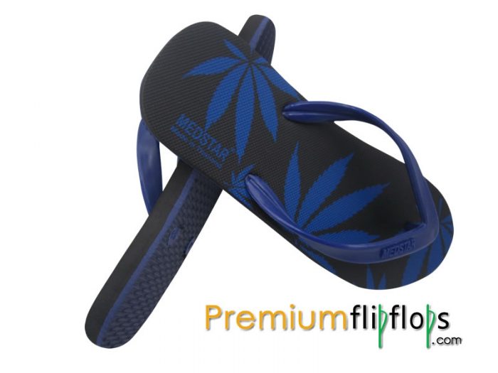 Men Eve Rubber Cannabis Screen Flip Flops