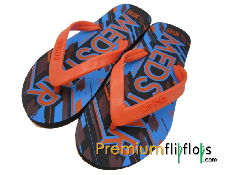 Men Expressive Artwork Flip Flops