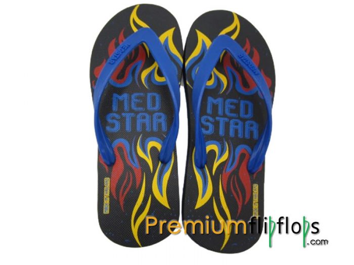 Men Fire Artwork Print Slippers