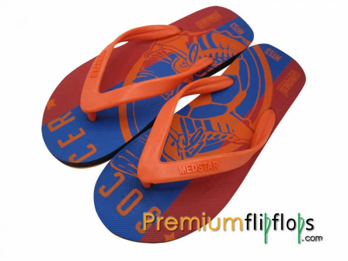 Men Football Boot Print Flip Flops