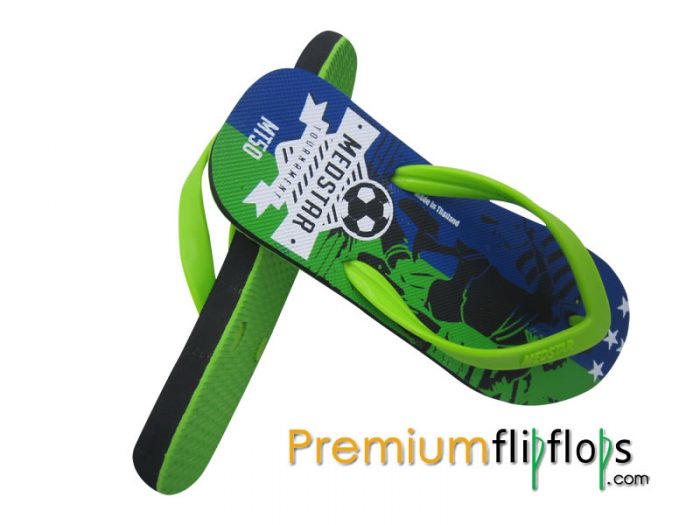 Men Genuine Medstar Club Print Flip Flops