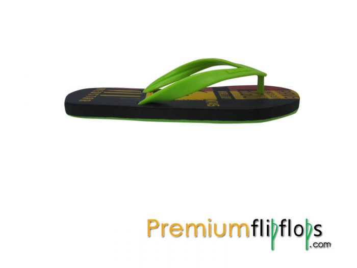 Men Genuine Rubber Belgium Pattern Flip Flops