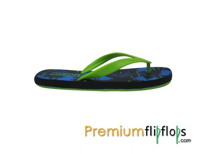 Men Genuine Rubber Brick Pattern Flip Flops