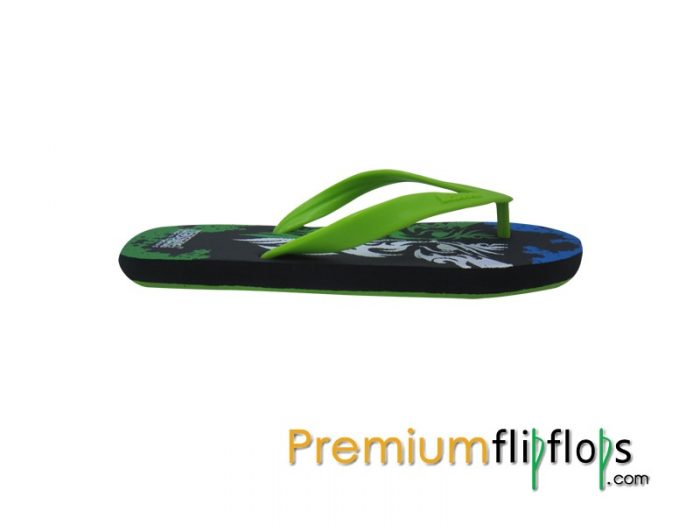 Men Genuine Rubber Owl Depicted Flip Flops