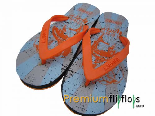 Men High Wave Print Flip Flops