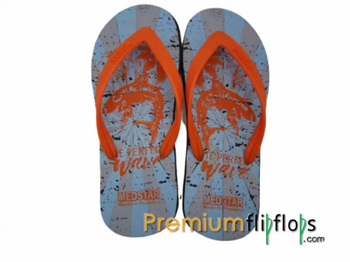 High Wave Print Karet Alam Medstar Mt-38 Dan Sandal Jepit Eva - Gambar 3