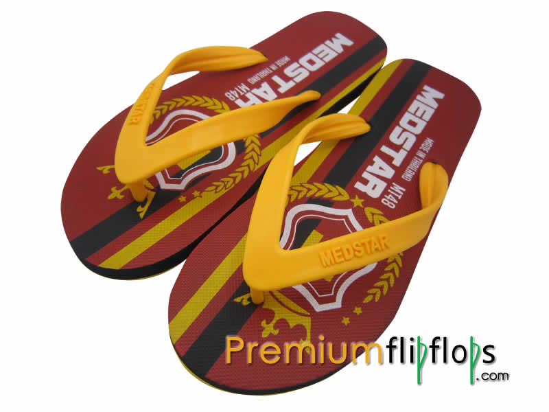 Men M Cup Print Flip Flops