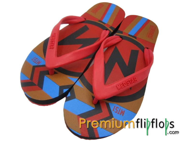 Men M Pattern Flip Flops