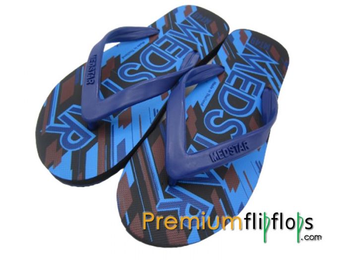 Men Manually Printed Flip Flops