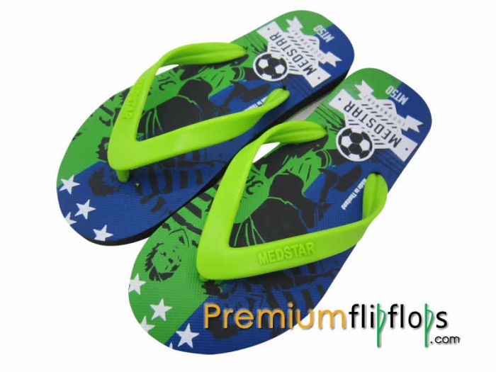 Men Medstar Club Print Flip Flops