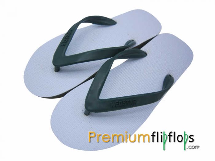 Men Milk White Top Flip Flops Gents