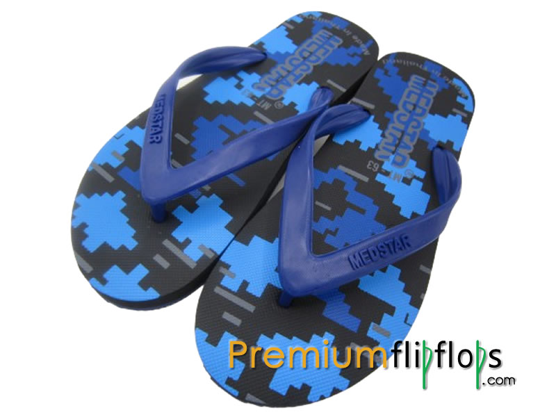 Men Modern Tartar Design Flip Flops