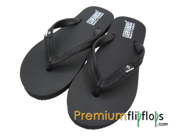 Medstar شعار ، المطاط الطبيعي و Eva Flip-Flops طباعة الشاشة Oem حزام الشعار