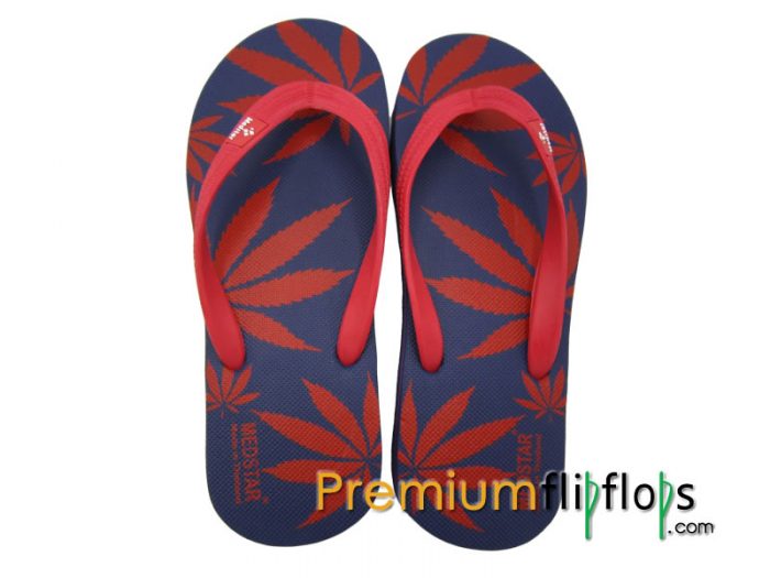 Marijuana Natural Rubber Dan Eva Flip-Flop Screen Print Oem Sticker -Medstar - Gambar 2