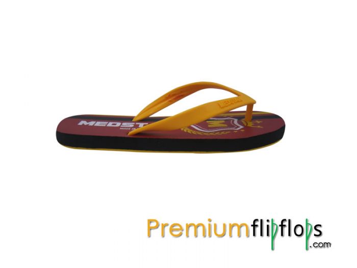 Men Rubber Eve M Cup Print Flip Flops