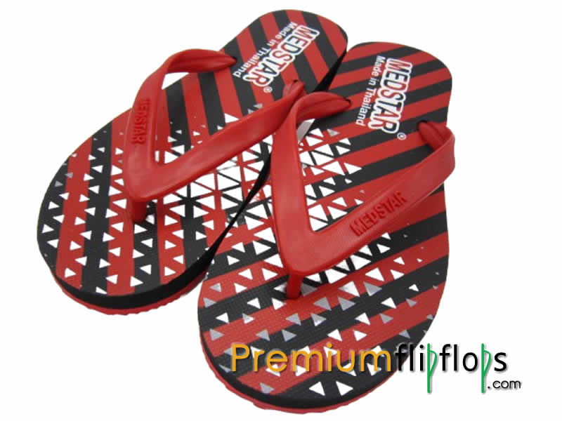 Men Stripe Pattern Flip Flops