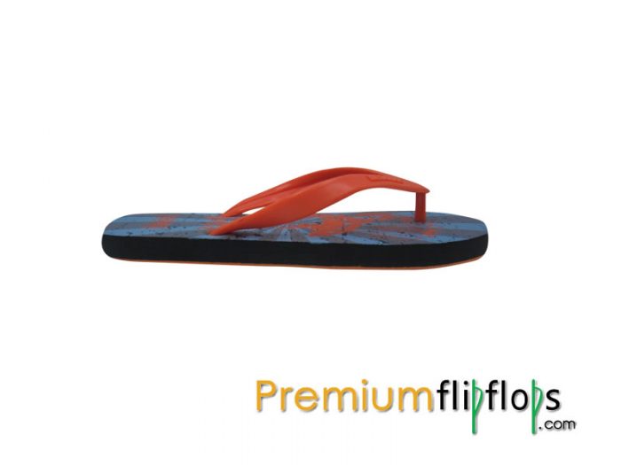 Men Thai Rubber High Wave Print Flip Flops