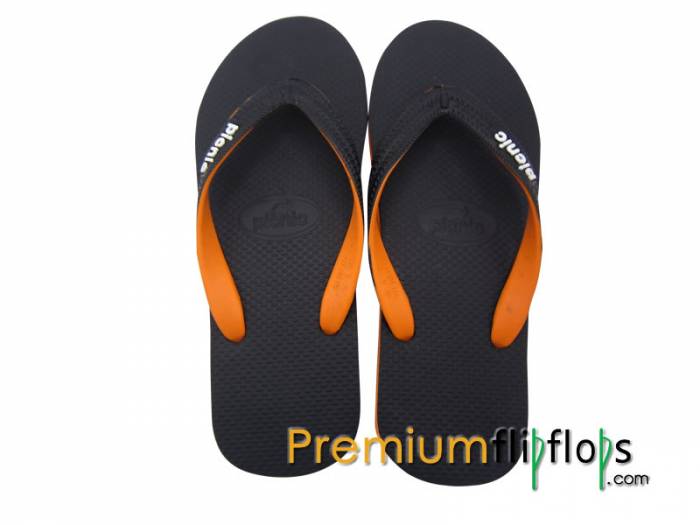 Negro Oscuro Con Logotipo De Picnic De Mermelada En Relieve Black Series Chanclas De Caucho Natural - Imagen 3