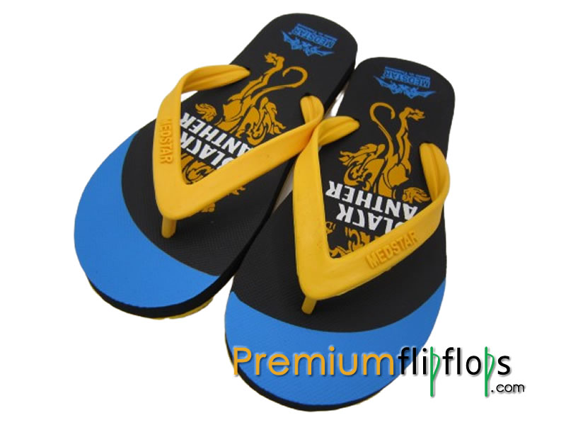 Men Unique Panther Flip Flops