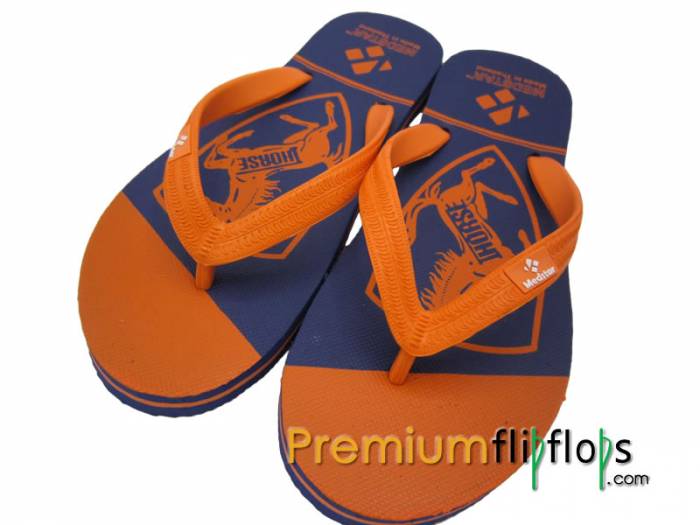 Estampado Caballo De Pie Chanclas Caucho Natural Y Eva Adhesivo Silicona Naranja -Medstar