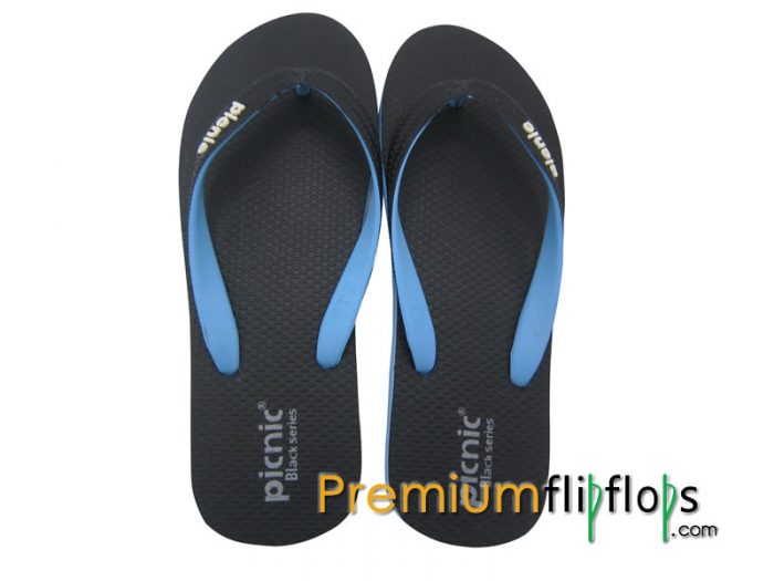 Selipar Getah Asli &Quot;Carbon Cerulean&Quot; Seri Hitam Berkelah - Image 3