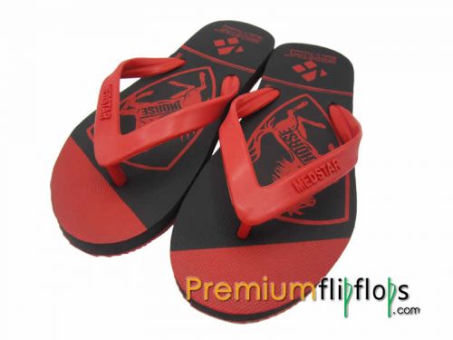 Men Wild Horse Print Flip Flops