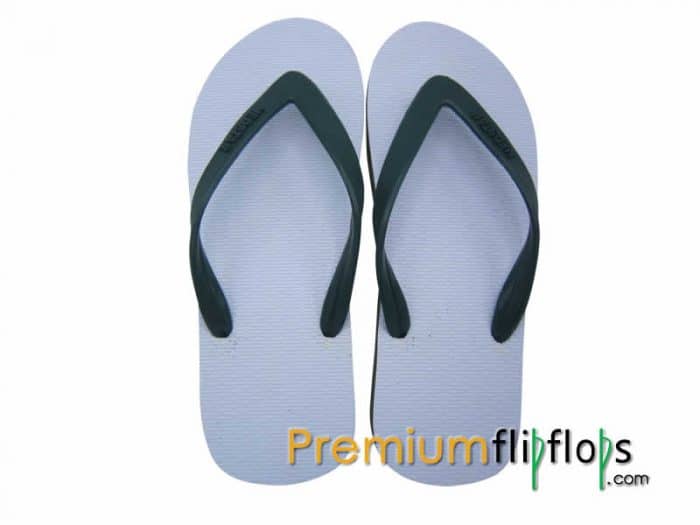 Natural Rubber Milk White Top Flip Flops Gents