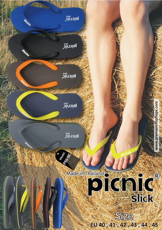 Picnic Men Slick Rubber Slippers