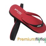 “ Formula Red，Jet Black”Picnic舒適天然橡膠人字拖鞋：圖片 2