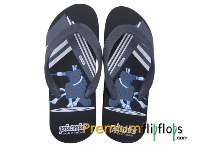 Rubber Fight Print Flip Flops