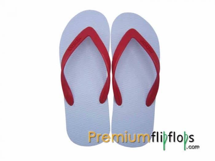 Rubber White Top Flip Flops