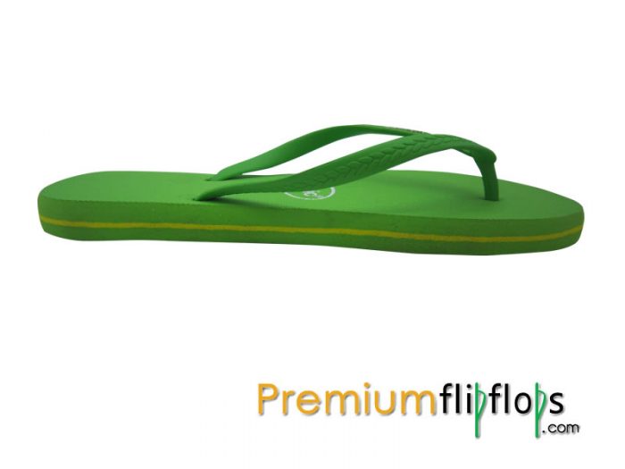 Kelly Green Picnic Slick Rubber Flip-Flop Tali Neon Hijau - Gambar 4