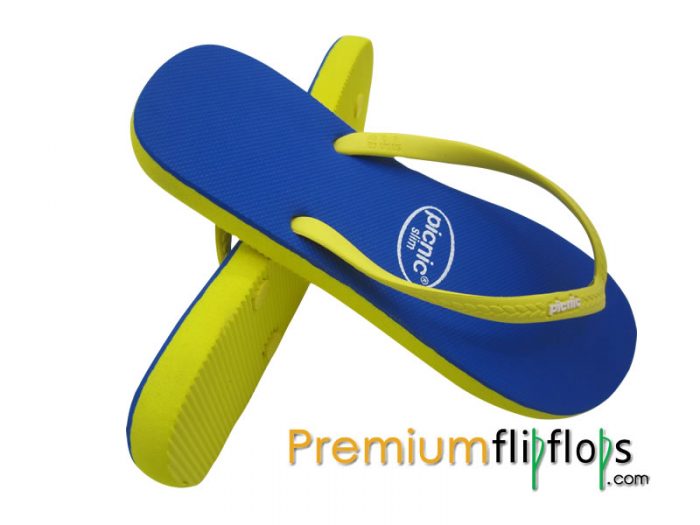 Sandal Jepit Karet Alam Piknik &Quot;Biru Mesir, Lemonade&Quot; - Gambar 2