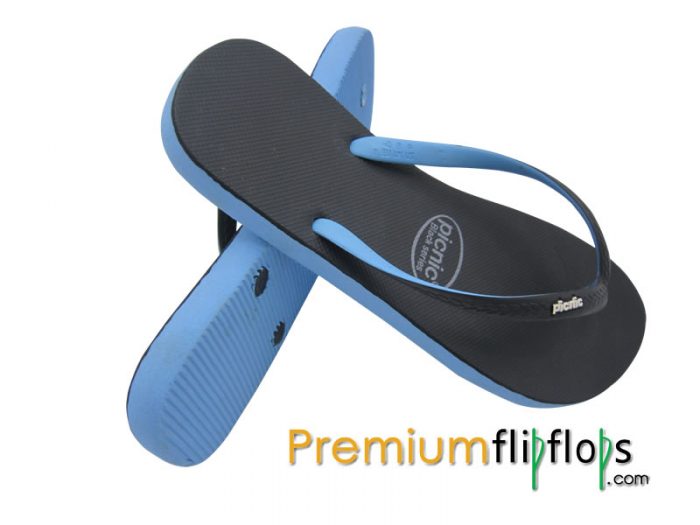 Sandal Jepit Karet Picnic Black Series &Quot;Carolina Blue&Quot; - Gambar 2