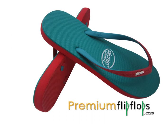 Chanclas De Goma Picnic Comfort Aqua, Rojo Persa - Imagen 2