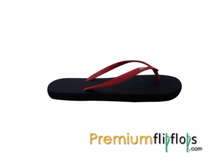 Solid Black Lady Rubber Flip Flops