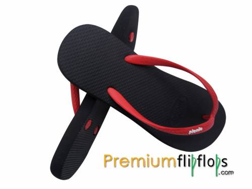Solid Black Lady Rubber Slippers