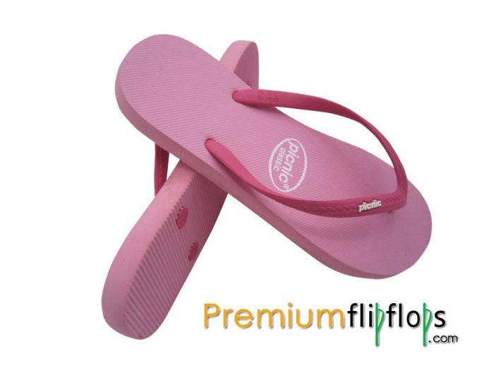&Quot;Permen Kapas Taffy&Quot; Piknik Sandal Jepit Karet Klasik Tali Kemerahan - Gambar 2