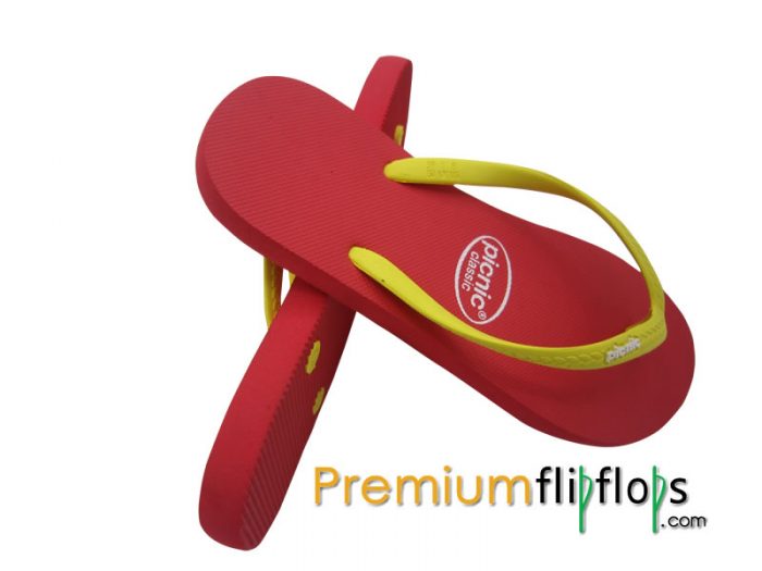 Selipar Getah Klasik Carnelien Picnic Lemonish Yellow Strap - Image 2