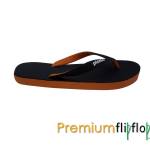 Dusky Black with Marmalade Picnic Logo Embossed Black Series Natural Rubber Flip-flops - Image 4