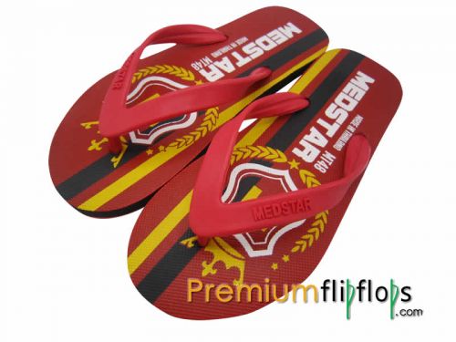 Unisex M Club Print Flip Flops