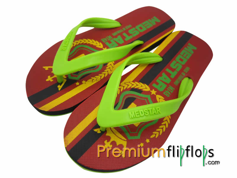 Unisex M Shield Print Flip Flops