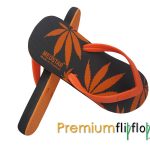 Marihuana screen print Medstar MT-56 naturgummi og EVA flip-flops - Image 2