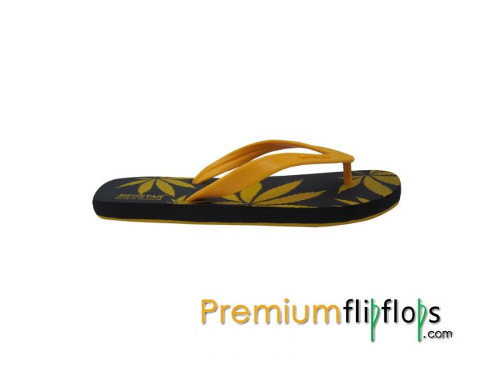 Unisex Rubber Eve Marijuana Leaf Print Flip Flops